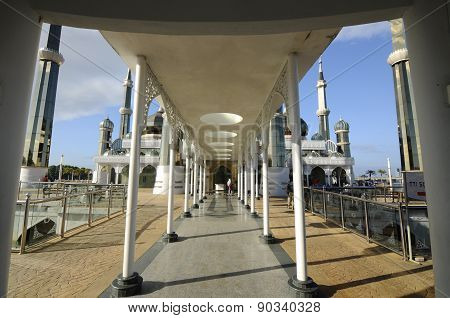 The Crystal Mosque or Masjid Kristal  in Terengganu, Malaysia