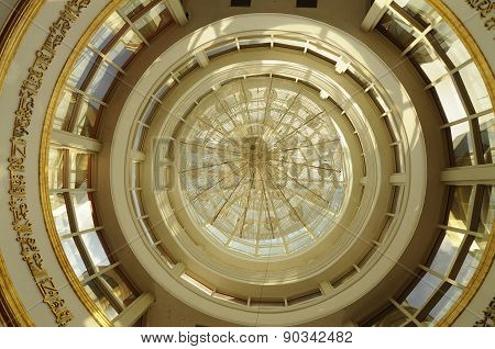 Inside dome of The Crystal Mosque or Masjid Kristal is a mosque in Kuala Terengganu, Terengganu, Mal