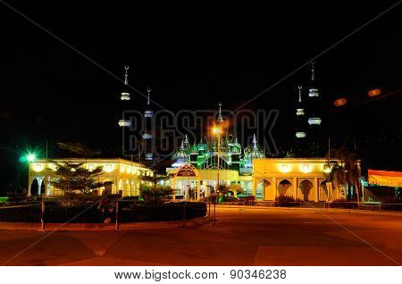 The Crystal Mosque or Masjid Kristal  in Terengganu, Malaysia