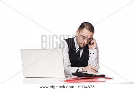 Man met laptop