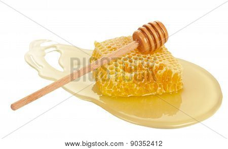 Sweet honey with dipper