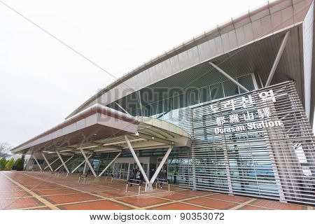 Dorasan Railway Station In Dmz, South Korea.