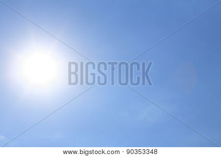 Sun On Blue Sky