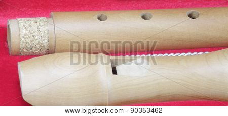 Wood Recorder In Case