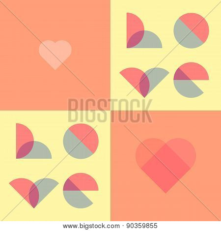 Romantic illustration for Valentines Day, wedding.