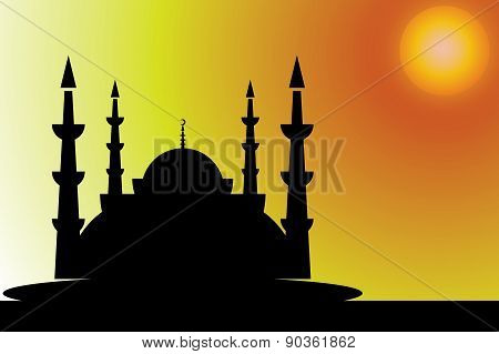 Vector Mosque Welcome Ramadan