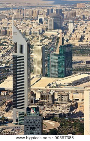 Aerial view of Downtown Dubai
