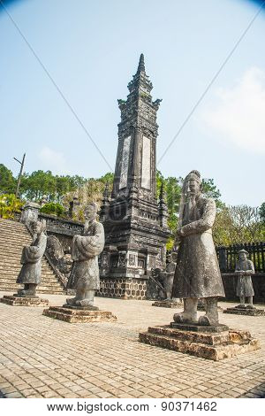 Tomb of Khai Dinh emperor in Hue, Vietnam.