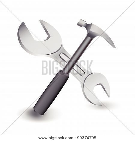 Hammer and spanner icons