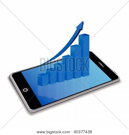 Smart phone with business graph