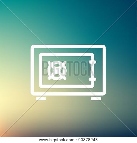 Gar burner icon thin line for web and mobile, modern minimalistic flat design. Vector white icon on gradient mesh background.