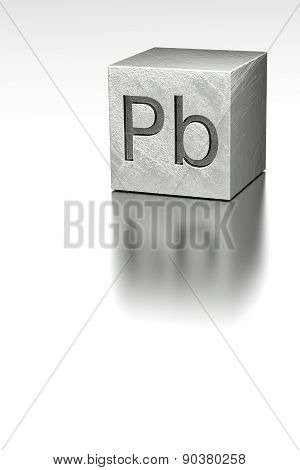 Lead Cube With Plumbum Mark