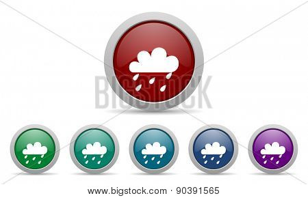 rain icon waether forecast sign 
