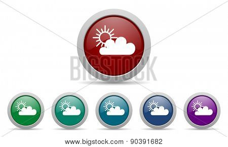 cloud icon waether forecast sign