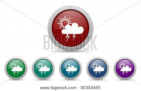 storm icon waether forecast sign
