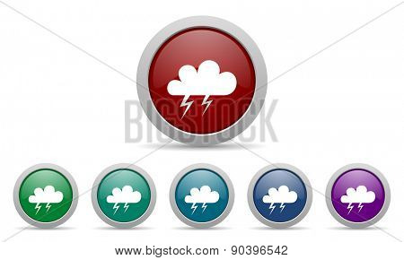 storm icon waether forecast sign