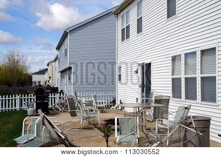 Back Yards of Tract Homes.