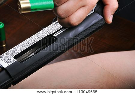 Hunting shotgun detail