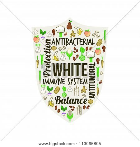 White Vegetables And Fruits