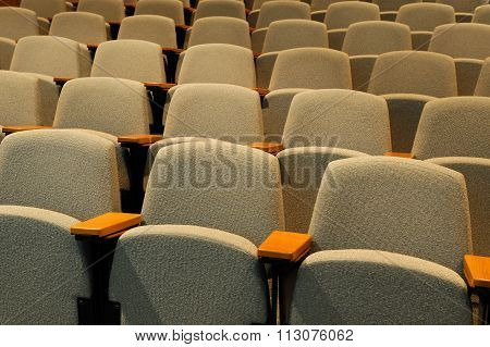 rows of seats in auditorium