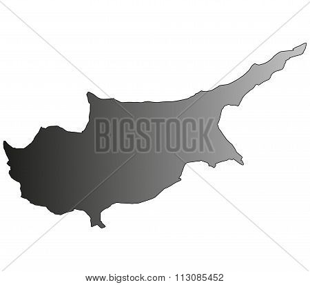 cipro map shown on a white background