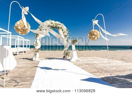 White weddings arch