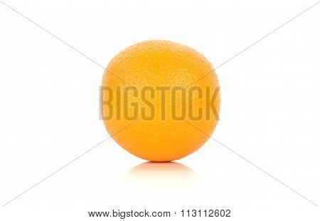 Ripe Orange Isolated On White Background + Clipping Path