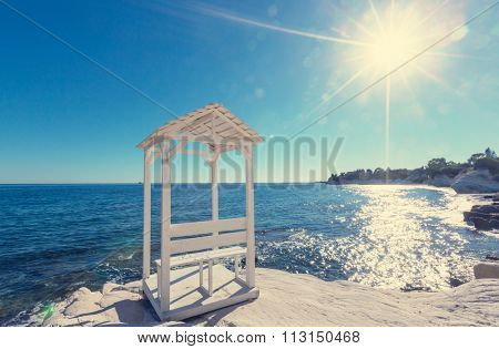 Beautiful sea shore in Cyprus