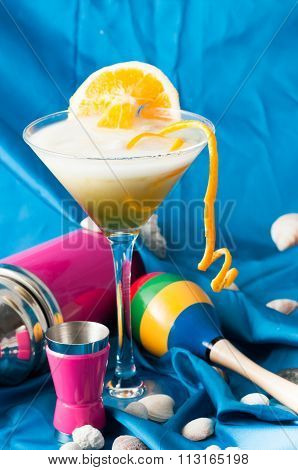 Orange With Pink Cocktail Shaker