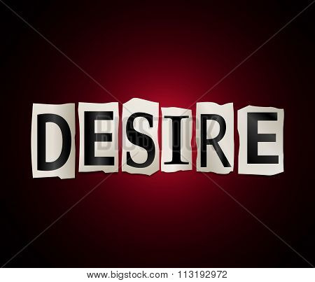 Desire Word Concept.