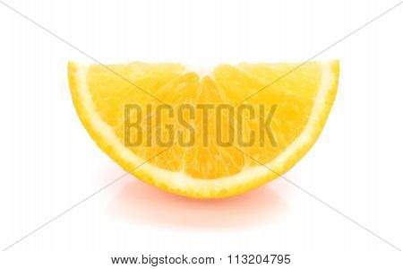 Orange Slice On White Background