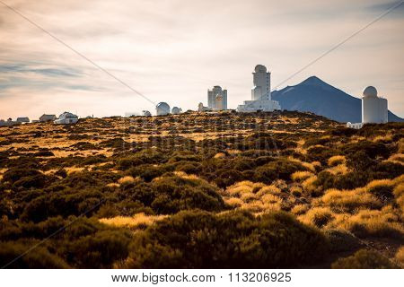 Astronomical observatory on Teide park