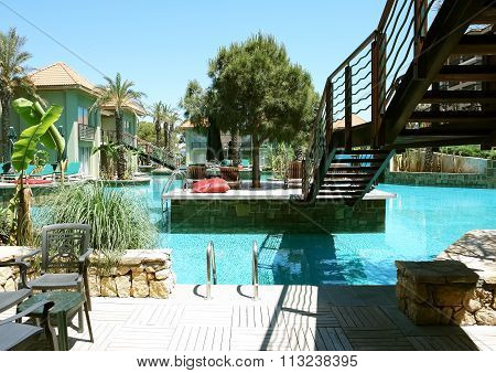 Trees And Swimming Pool.