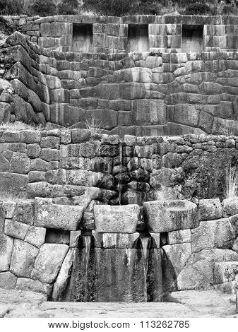 Incan spa and spring Tambo Machay near peruvian Cusco