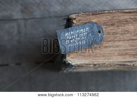 Time lost cannot be regained text
