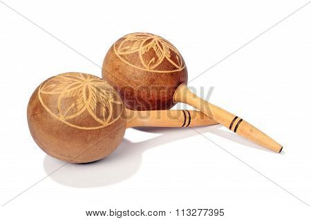 Pair Of Maracas Isolated
