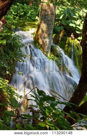The waterfalls of Plitvice National Park in Croatia