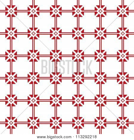 Red seamless stitching pattern