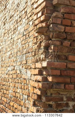 The Corner Of The Old Brick Building
