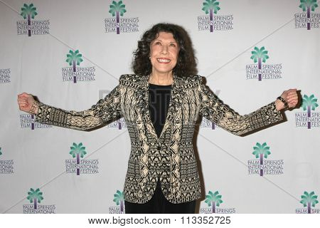 PALM SPRINGS - JAN 4:  Lily Tomlin at the Ã¢??GrandmaÃ¢?Â Q & A at PSIFF at the Annenberg Theater at Palm Springs Art Museum on January 4, 2016 in Palm Springs, CA