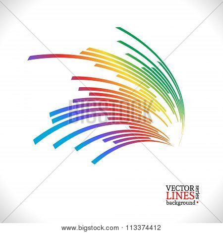 Colorful lines background.
