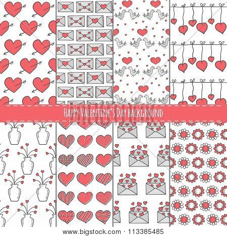 Set of Valentine's Day backgrounds