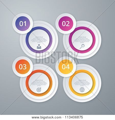 Vector illustration infographics four circles