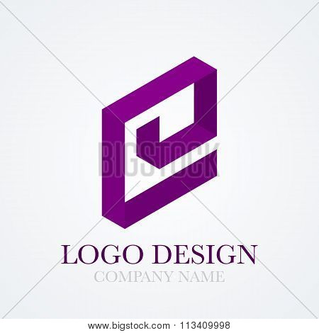 Vector illustration logo letter e