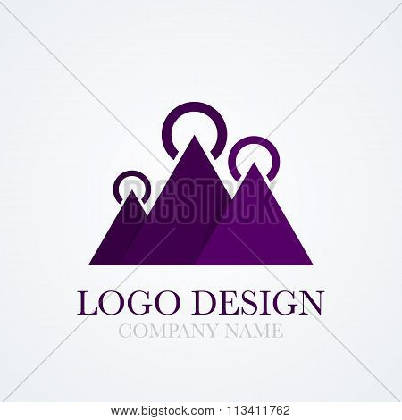 Vector illustration of a mountains logo