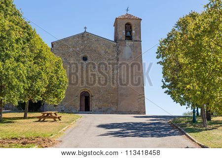 The Romanesque Saint Denis Church-tourtour,france