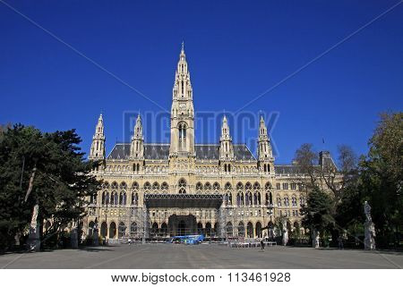 Vienna, Austria - April 26, 2013: City Hall, Viena, Austria