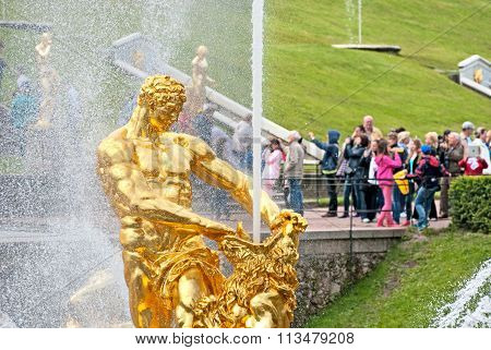 Peterhof. Russia. The Samson Fountain