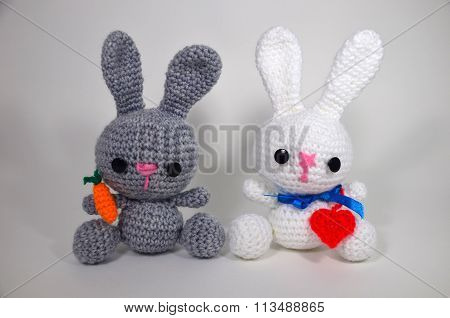 Two toy bunnies