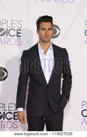 LOS ANGELES - JAN 6:  James Maslow at the Peoples Choice Awards 2016 - Arrivals at the Microsoft Theatre L.A. Live on January 6, 2016 in Los Angeles, CA